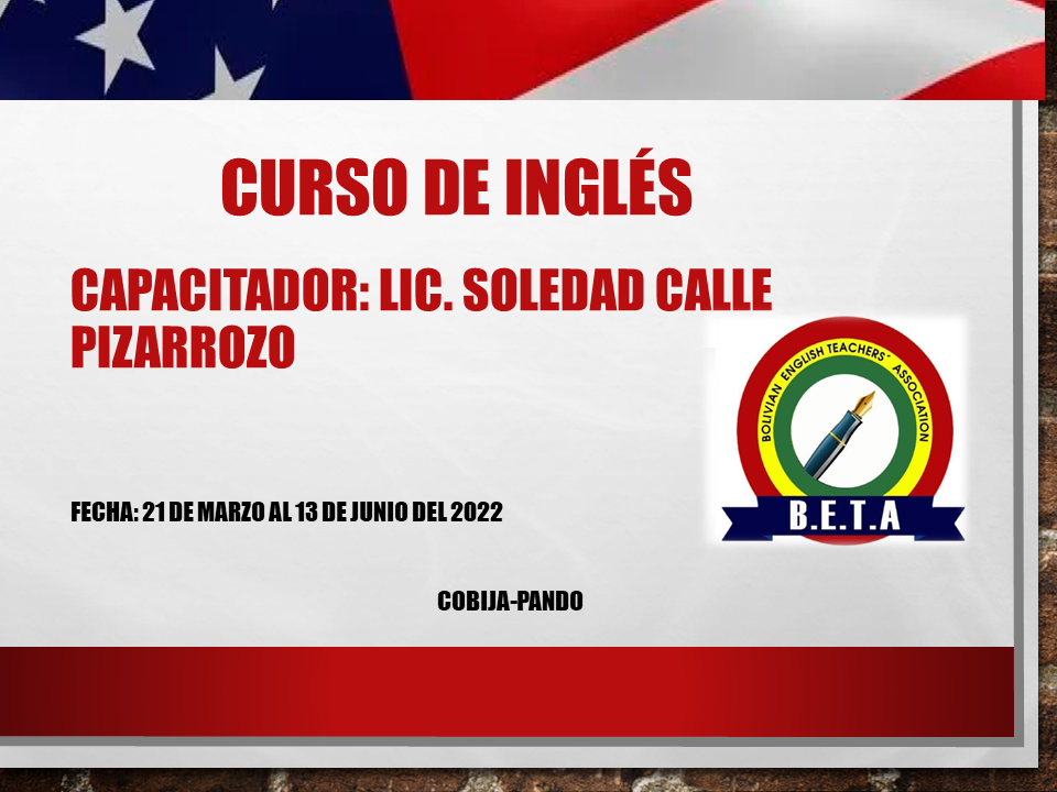 EL CURSO: INGLÉS